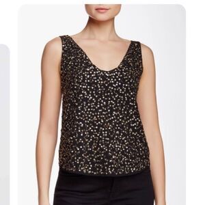 HARLOWE & GRAHAM SEQUINED‎ SLEEVELESS TOP SZE XS